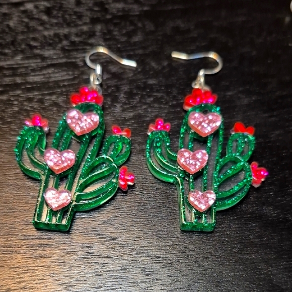 Handmade Jewelry - HANDMADE CACTUS EARRINGS